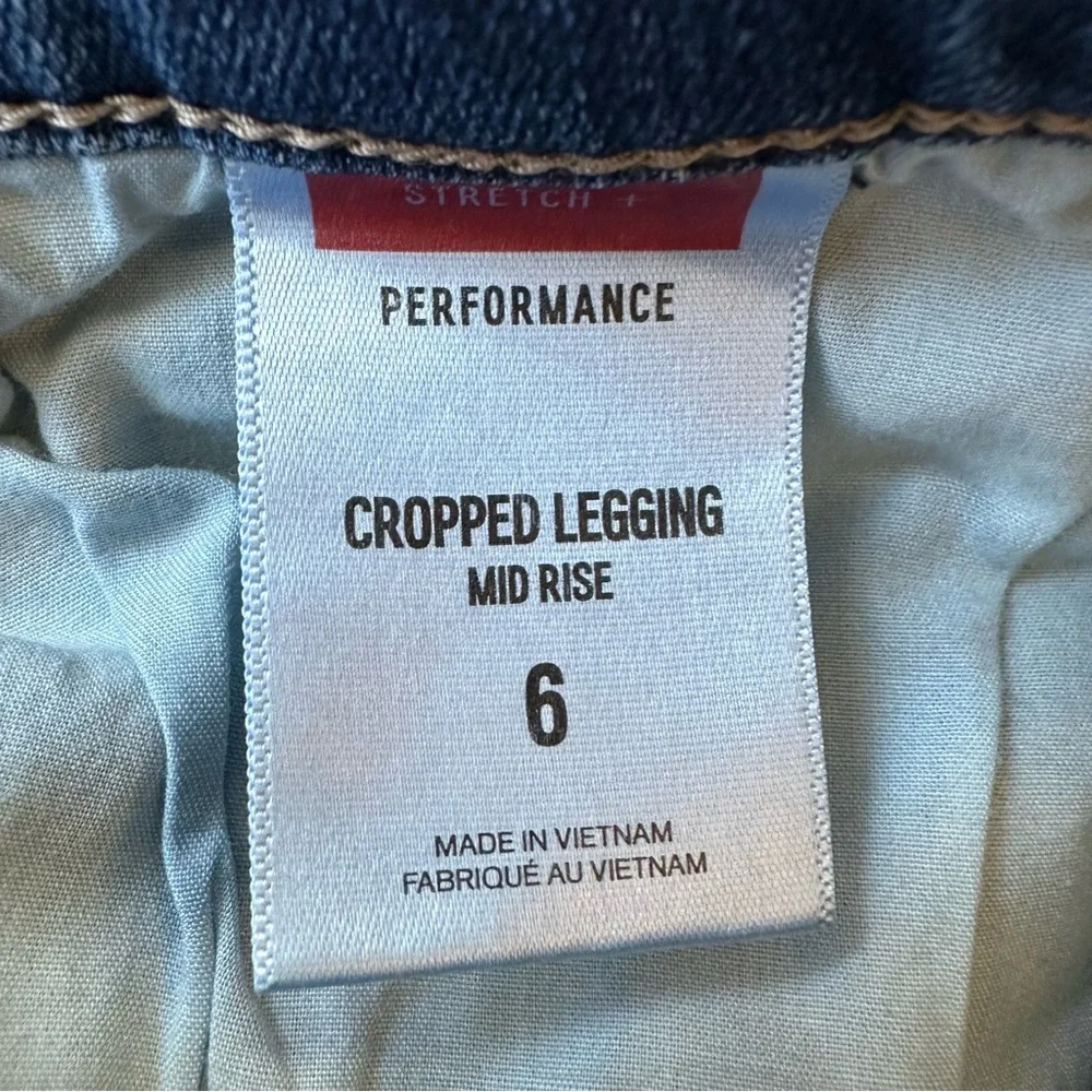 Express Women’s Blue Skinny Mid Rise Cropped Legging Jeans Size: 6 - Picture 7 of 9